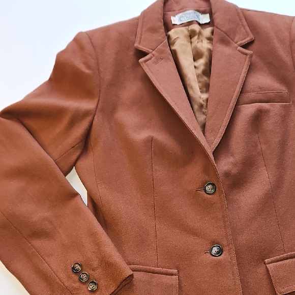 Vintage Women's Brown Spice Blazer - Picture 3 of 12
